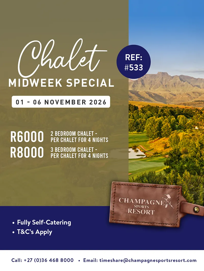 Champagne Sports Resort - Chalet Special November 2026
